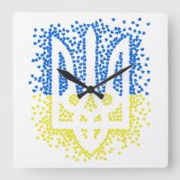 Emblema ucraniano trident tryzub esparce corazones