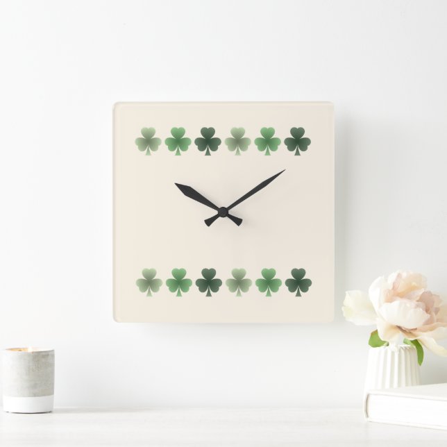 Reloj Cuadrado Emerald Flourish (Hogar)