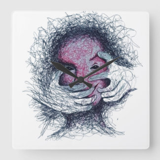 Reloj Cuadrado Emociones atrapadas - Surreal Abstract Art T shirt