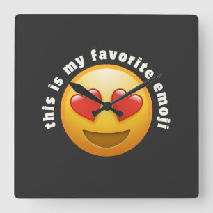 Reloj Cuadrado Emoji de amor
