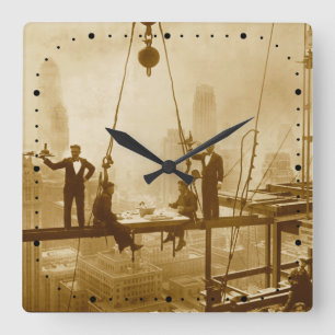 Reloj Cuadrado Empleados de la vieja ciudad de Nueva York a la ho