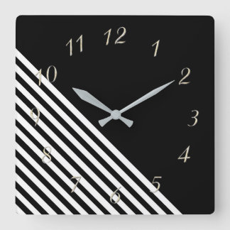 Reloj Cuadrado En blanco y negro