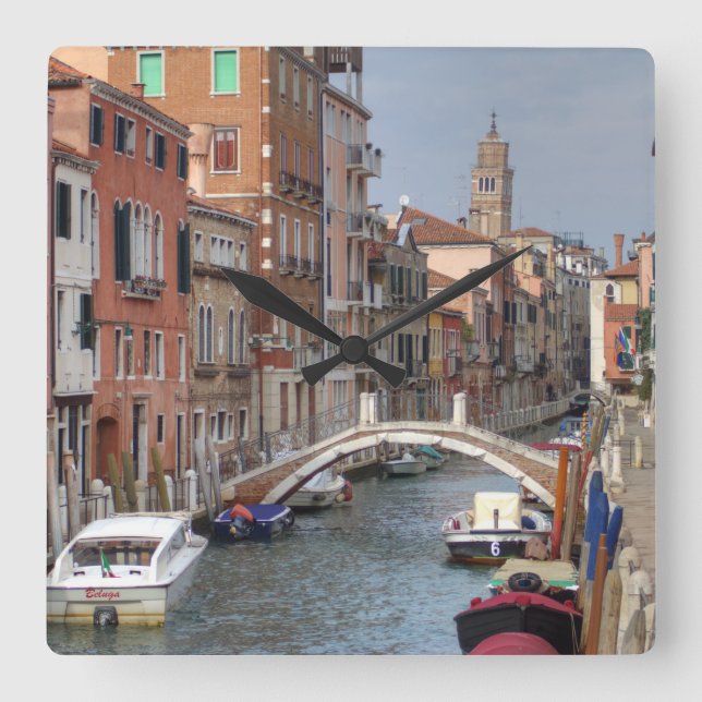 Reloj Cuadrado En Dorsoduro, Venecia Italia (Anverso)