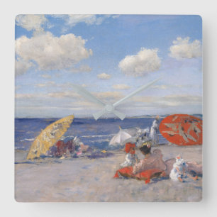 Reloj Cuadrado En la playa el   c.1892