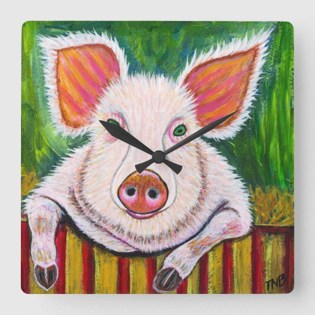 Reloj Cuadrado En la pluma precargada (Anverso)