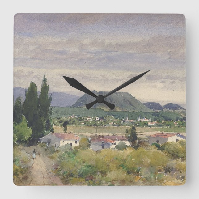 Reloj Cuadrado En México Holmes Verano en el Paisaje Acuático (Anverso)