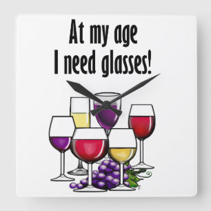 Reloj Cuadrado ¡En mi edad necesito los vidrios!