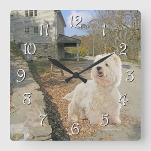 Reloj Cuadrado En otoño