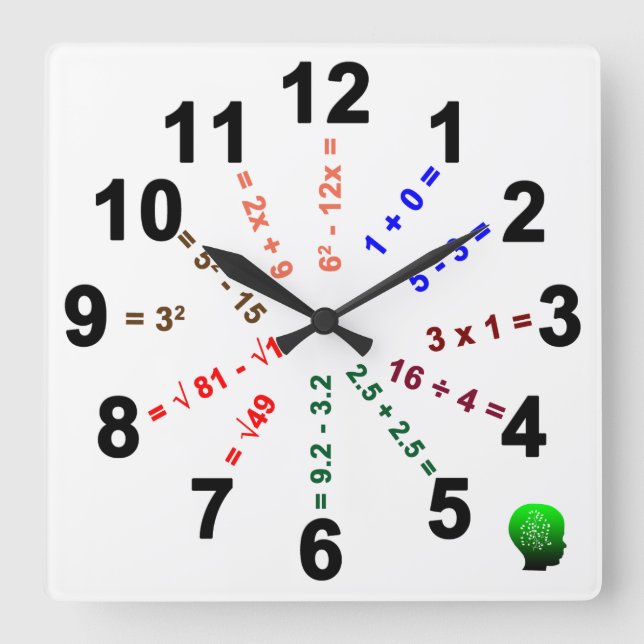 Reloj Cuadrado En un cierto plazo: Evolución de la matemáticas en (Anverso)