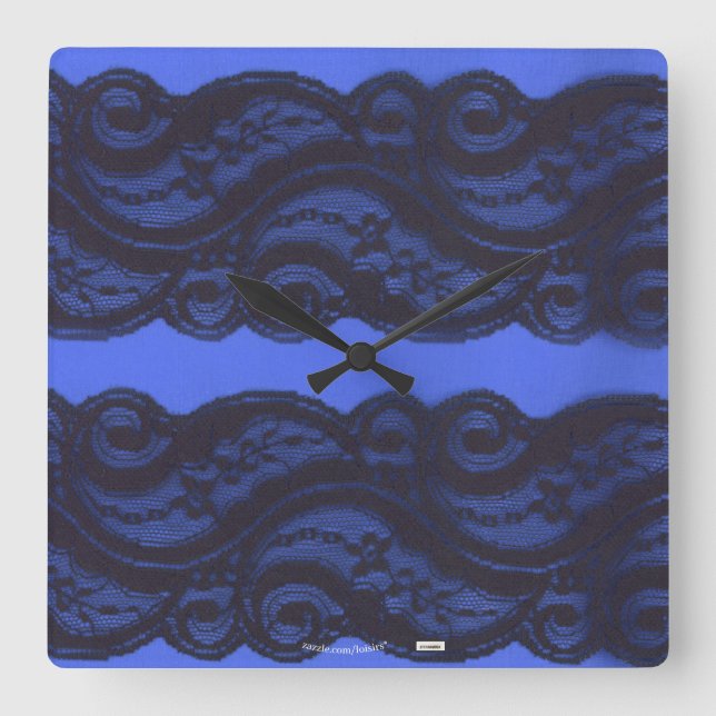 Reloj Cuadrado Encaje, cordón, lazo, del cordón,  (Anverso)