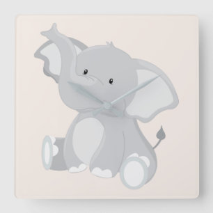Reloj Cuadrado Encanto de Elefante