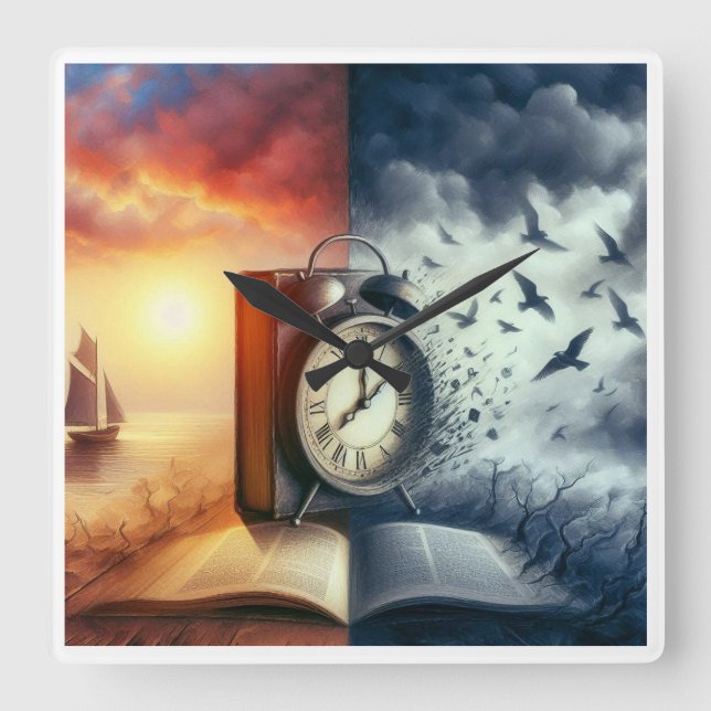 Reloj Cuadrado Encontrar la verdadera sabiduría (Anverso)