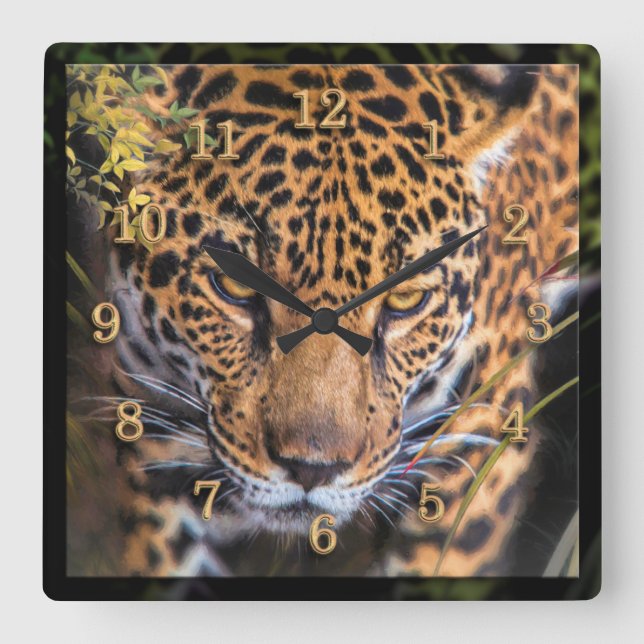 RELOJ CUADRADO ENCUENTRO DE JUNGLE LEOPARD (Anverso)