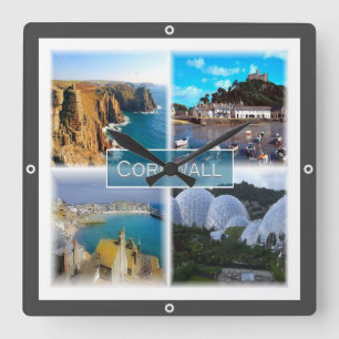Reloj Cuadrado ENG028 CORNWALL, Inglaterra, Europa,