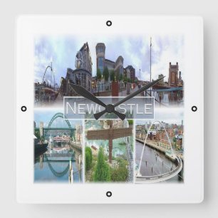 Reloj Cuadrado ENG047 NEWCASTLE, Inglaterra, Europa,