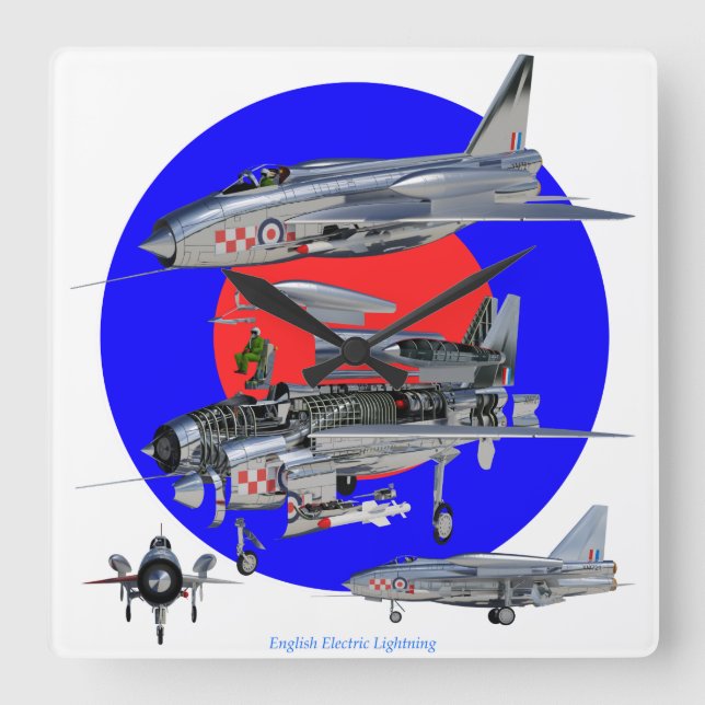 Reloj Cuadrado English Electric lightning (Anverso)