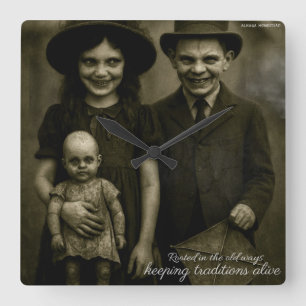 Reloj Cuadrado Enraizados en las viejas maneras de mantener vivas