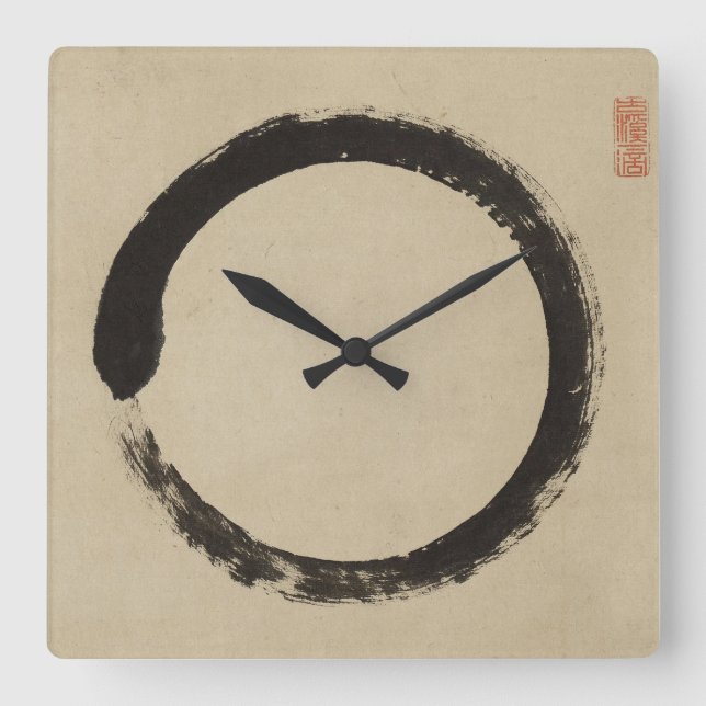 Reloj Cuadrado Enso de Taido Shufu (Anverso)