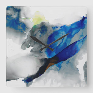 Reloj Cuadrado Ephemeral - Blue & Grey
