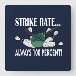 Reloj Cuadrado Equipo de la huelga de bolas de bolas