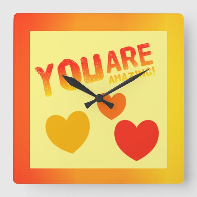 Reloj Cuadrado Eres Increíble  (Anverso)