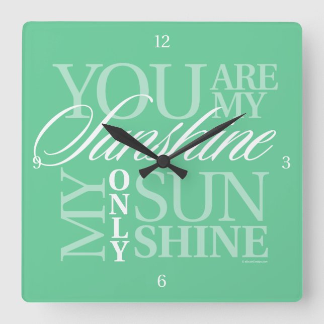 Reloj Cuadrado Eres Mi Sol. (Anverso)