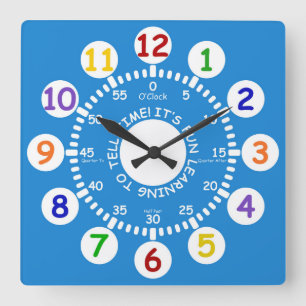 Reloj Cuadrado ¡Es divertido aprender a contar el tiempo!
