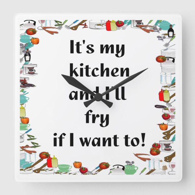 Reloj Cuadrado Es mi cocina...... (Anverso)