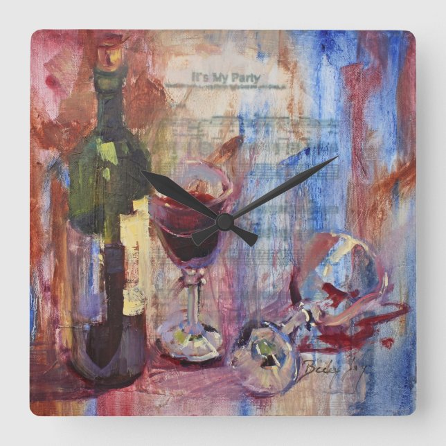 Reloj Cuadrado Es mi fiesta (Anverso)