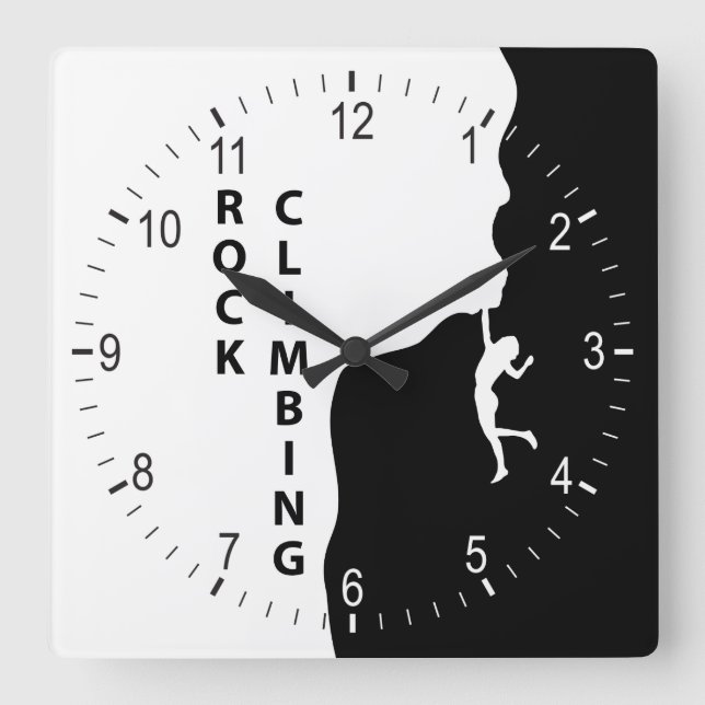 Reloj Cuadrado Escalada en roca (Anverso)