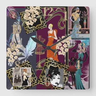 Reloj Cuadrado Escena del show de moda Art Decor