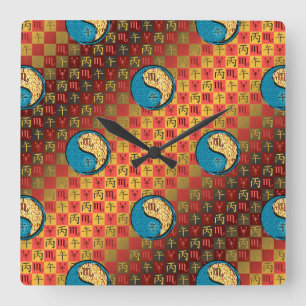 Reloj Cuadrado Escorpio & Caballo de Fuego