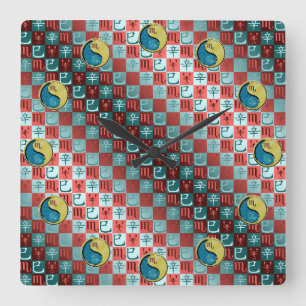 Reloj Cuadrado Escorpio & Serpiente de Metal
