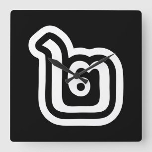 Reloj Cuadrado Escritura tailandesa 2/dos del número de