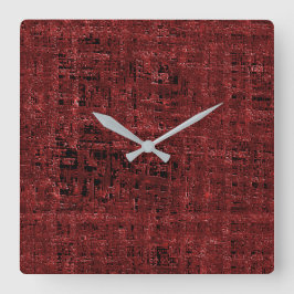 Reloj Cuadrado Escuadrones rojos de poca monta de pintura