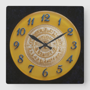 Reloj Cuadrado Escudo de Aquiles Dial de Limón