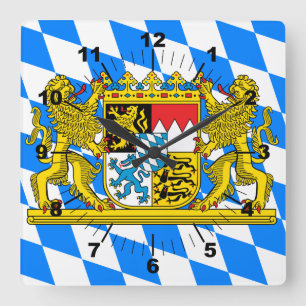 Reloj Cuadrado Escudo de armas de Baviera