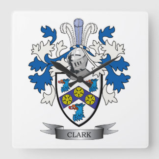 Reloj Cuadrado Escudo de armas de Clark