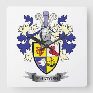 Reloj Cuadrado Escudo de armas del escudo de la familia de