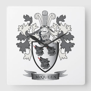 Reloj Cuadrado Escudo de armas del escudo de la familia de