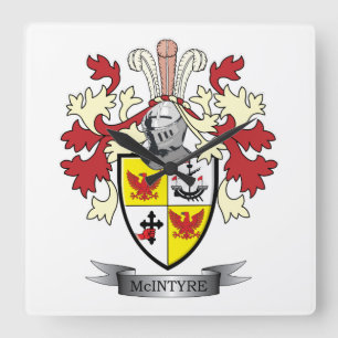 Reloj Cuadrado Escudo de armas del escudo de la familia de