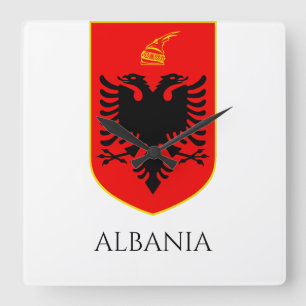 Reloj Cuadrado Escudo de Armas Nacional Patrimonio Artístico Alba