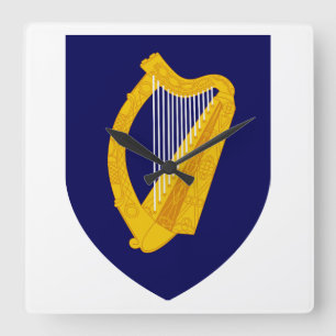 Reloj Cuadrado Escudo de Irlanda