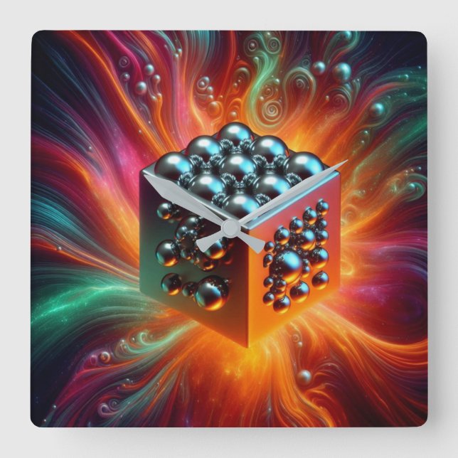 Reloj Cuadrado Esfera Platinum (Anverso)