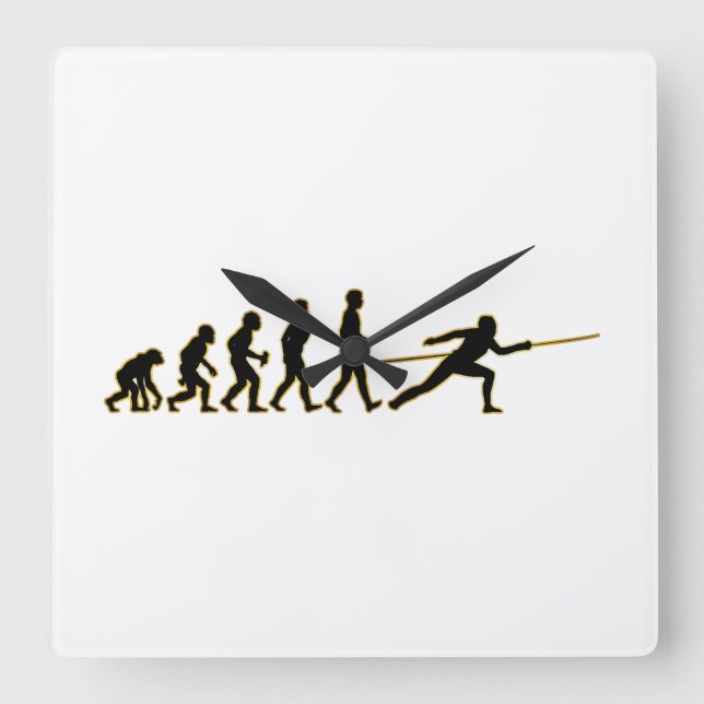 Reloj Cuadrado Esgrima (Anverso)