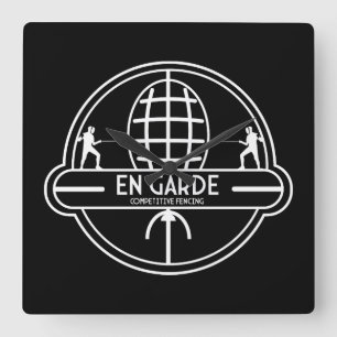 Reloj Cuadrado Esgrima de espadas competitiva
