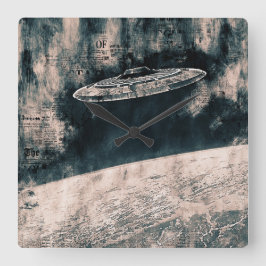 Reloj Cuadrado Espacio de vintage