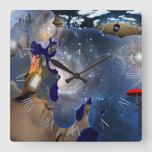 Reloj Cuadrado Espacio interior