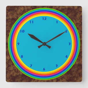 Reloj Cuadrado Espectro arco iris súper colorido