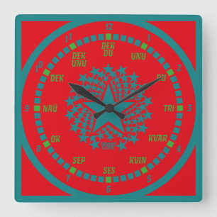 RELOJ CUADRADO ESPERANTO LANGUAGE BY MASANSER PIXELAT
